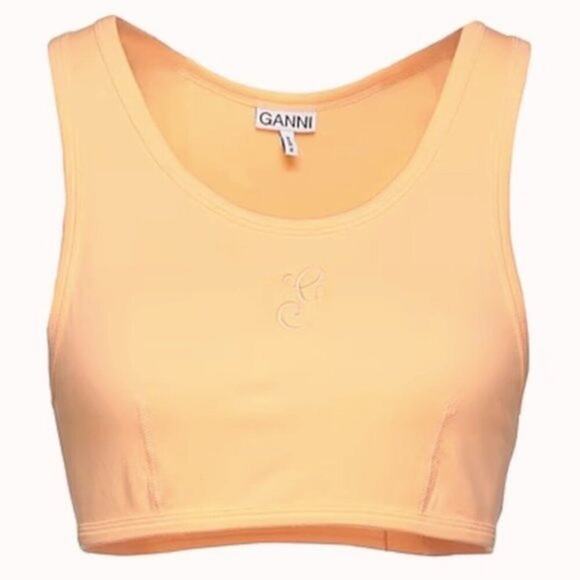 Ganni Crop top Apricot L - Picture 1 of 5